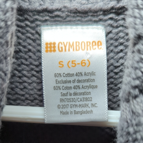 Gymboree Dark Gray Sweater Vest Shawl Collar Chunky Knit Girls Size S / 5-6 - Picture 2 of 5